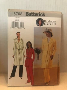 Butterick Pattern 3708 MISSeS & PETITE JACKET BELT PANTS Sz 6-10 Coat CARROLL - Picture 1 of 2