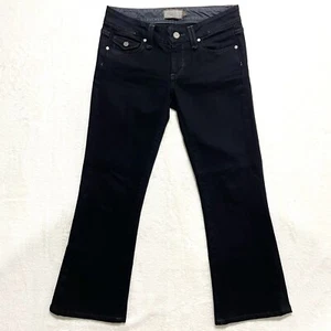 Paige Pico Bootcut Jeans Damen 27 Low Rise Stretch Slim Fit Schwarz Denim - Bild 1 von 13