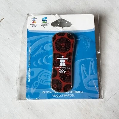 RARE Vancouver 2010 Four Host First Nations Snowboard Pin — 第 1/2 张图片