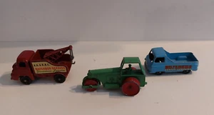 MATCHBOX REGULAR 1-75 X3 MORRIS PICK UP / THAMES TRUCK /ROAD ROLLER IN V/G COND - Picture 1 of 9