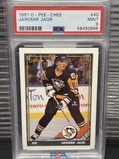 1991 O-PEE-CHEE #40 JAROMIR JAGR RC ROOKIE HOF PSA 9 MINT LOW POP