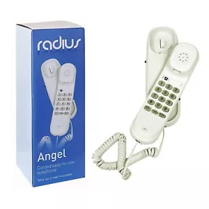 Radius Angle Slimline Easy To Use Table Top & Wall Mountable Corded Telephone - Picture 1 of 3