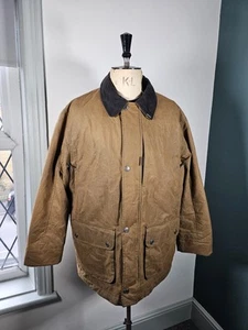 STONES Wax Jacket Men's XL Brown Wool Lined Classic Country Vintage 90's - Picture 1 of 19