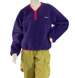 Patagonia Kayak Fleece Pullover Vintage 1990 USA Made Eggplant Purple Size L - Bild 1 von 11