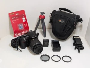 Nikon D3100 14.2MP DSLR Bundle w/ AF-S Nikkor 18-55mm Lens - Low Shutter Ct 1321 - Picture 1 of 21