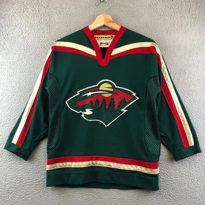 Minnesota Wild Youth L/XL KOHO NHL Hockey Jersey Green Gold Red Vintage - Image 1 of 4