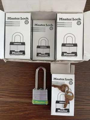 Master Lock 6 Commercial Locks  All Keyed Same. #2641 - Image 1 of 4