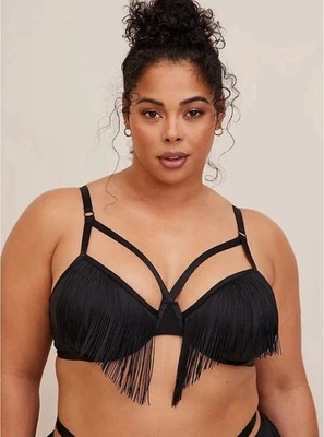 Sujetador con flecos y tiras Longline Torrid Curve 4 Foto 1 de 4
