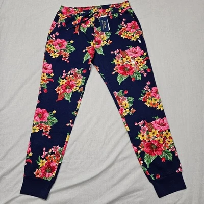 Polo Ralph Lauren Floral Joggers Dark Blue Size Small - Image 1 of 4