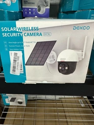 DECKO Dekco HD Wifi Security Camera DC9L 1080P OPEN BOX SOLAR
