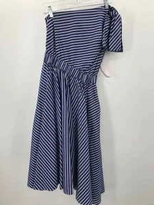 Pre-Owned Eliza J Blue Size 4 Shift Midi One Shoulder Dress - Picture 1 of 3