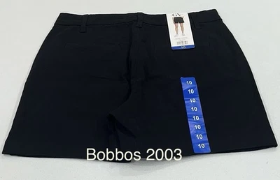 Pantalones cortos chinos para mujer Gloria Vanderbilt, negros, talla 10 Foto 1 de 4