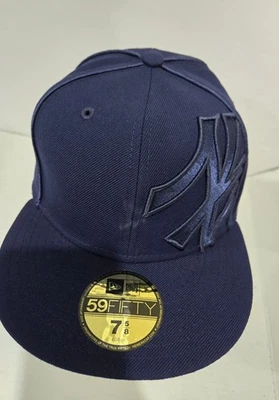 Sombrero bordado New York Yankees New Era MLB 59Fifty ajustado azul símbolo de Nueva York 7 5/8 Foto 1 de 4