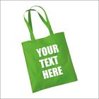 Personalised Grocery Handbag Custom Text Long Handles Tote Shopping Bag For Life