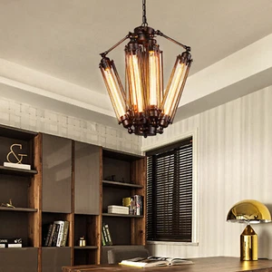 Industrial Metal Steampunk Pendant Hanging Lamp Light Chandelier - Picture 1 of 12