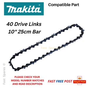 Cadena de motosierra de repuesto MAKITA DUC254RT 25 cm 10 pulgadas 40 eslabones PUBLICACIÓN RÁPIDA - Imagen 1 de 3
