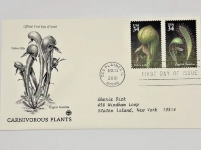 Carnivorous Plants 2001 stamps / first day of Issue - Image 1 of 2
