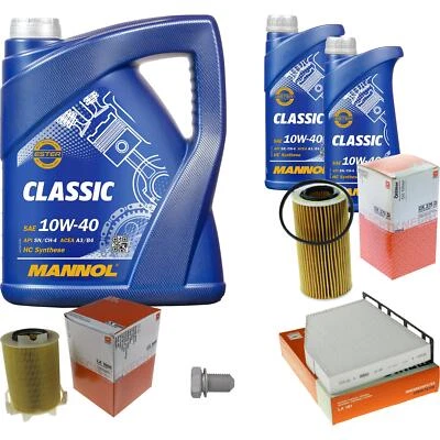 MAHLE Inspección Set 7 L MANNOL Classic 10W-40 Para Audi A3 2.0 FSI VW EOS - Imagen 1 de 4