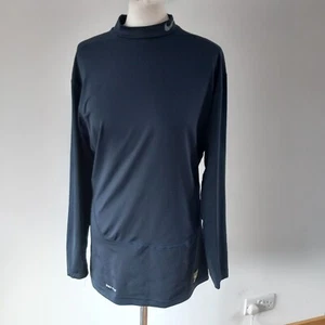 Nike Pro Combat Compression Top Mens Blue L/S Hyperwarm Dri-Fit Used XXL 2XL - Picture 1 of 9
