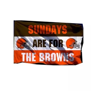 Sundays Are For The Cleveland Browns Flag 3X5 Flag Man Cave . - Picture 1 of 1