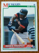 MO VAUGHN, 1991 SCORE ROOKIE PROSPECT #750, RED SOX