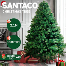 SANTACO Christmas Tree 2.1M Xmas Decoration Party Gift Green Garden Home Decor