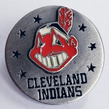 Vintage 1993 Cleveland Indians / Guardians SISKIYOU PEWTER Wahoo Lapel Pin MLB