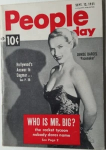 12. September 1951 People Today Magazin Denise Darcel Cover Marilyn Monroe Center - Bild 1 von 11