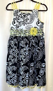 Girls Bonnie Jean Size 16 Sleeveless Floral Sundress - Picture 1 of 9
