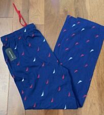 Nautica Sleepwear Men's Signature Logo Print Pajama Pants Size L Sailboat NWT