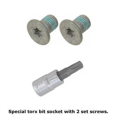 2 Brake Disc TORX Head Mounting Set Screw to Hub Flange & Tool 2000-15 Mercedes - Image 1 of 3