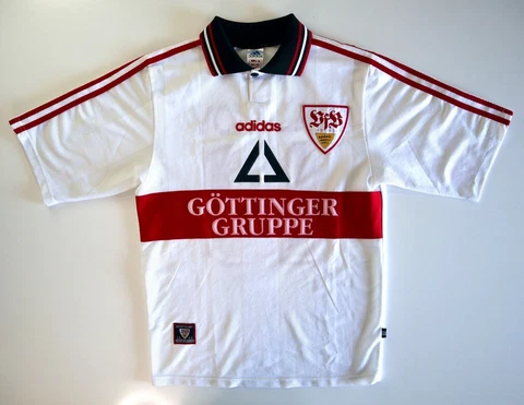 VfB STUTTGART 1995/97 Adidas Home Football Shirt S Mens Vintage Soccer Jersey Cover