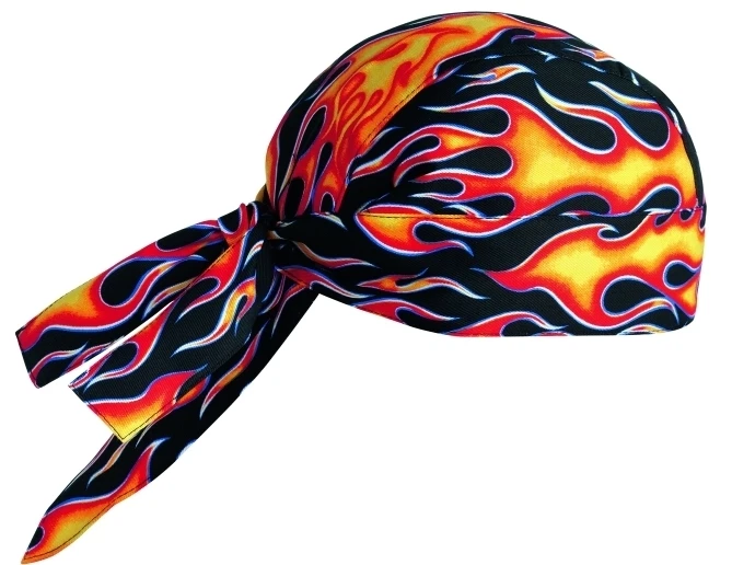 EGOCHEF Bandana Kochmütze Devil Flames (Motivdruck Flammen) ★KULT★