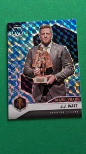2021 Mosaic Football JJ WATT "MAN OF THE YEAR" REACTIVE BLUE PRIZM - Picture 1 of 2