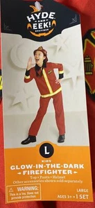 Hyde and Eek Children Firefighter Glow In The Dark Costume: Size Large - NWT - Picture 1 of 5