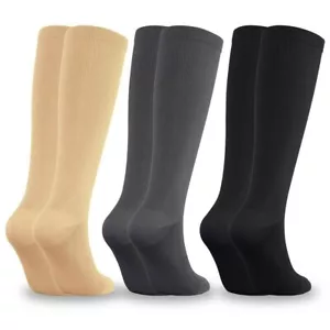 New Medical Compression Stockings/Socks Knee High Class II 30-40 mmHg 3 Pair - Picture 1 of 14