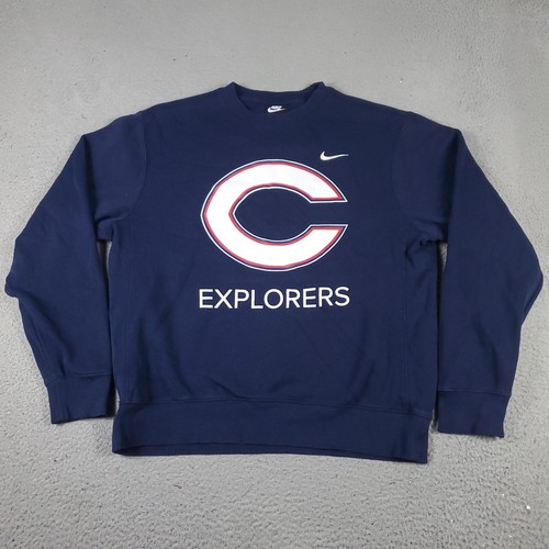 VETEMENTS Maglione Nike Uomo Taglia Media Blu Swoosh Casual Pullover Felpa