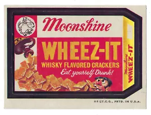 1973 Topps Wacky Packages 3a serie 3 MOONSHINE WHEEZ-IT CRACKERS tb nm- - Foto 1 di 1