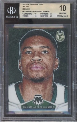 Panini Mosaic Micro #6 2023 Giannis Antetokounmpo impecable BGS 10 Foto 1 de 2