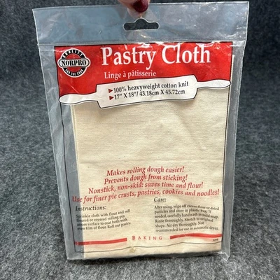 Nuevo de Lote Antiguo Paño de Pastelería Norpro 17x18" Algodón Pesado Tejido Antiadherente Hornear Sellado Foto 1 de 4