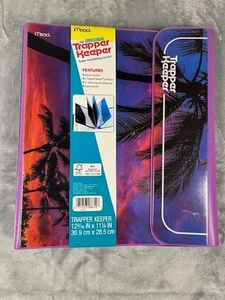 Mead The Original Trapper Keeper 2 Ordner Palmen bei Sonnenuntergang Neu - Bild 1 von 9
