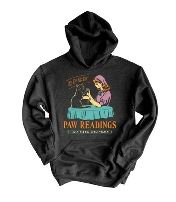 Paw Readings Cat Hoodie, Funny Fortune Teller Witchy Graphic Hoodie Unisex - Image 1 of 3