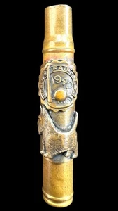 1940 New York World's Fair Trylon Perisphere Terrier Dog Brass Bullet Pencil - Picture 1 of 6