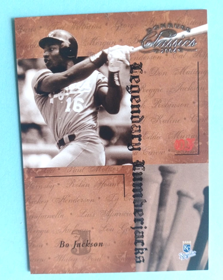 2004 DONRUSS CLASSICS BO JACKSON #LB-10 LEGENDARY LUMBERJACKS #/1000 ROYALS - Image 1 of 2