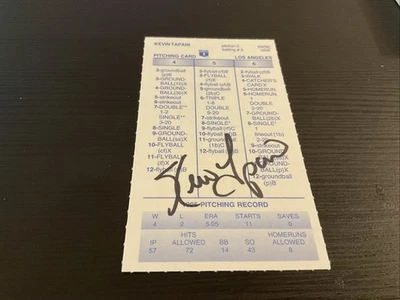 STRAT-O-MATIC 签名卡 Kevin Tapani 1995 道奇队 — 第 1/2 张图片