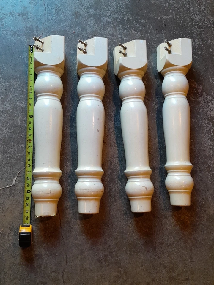 Juego de 4 patas de mesa de abedul para muebles de madera maciza Foto 1 de 4