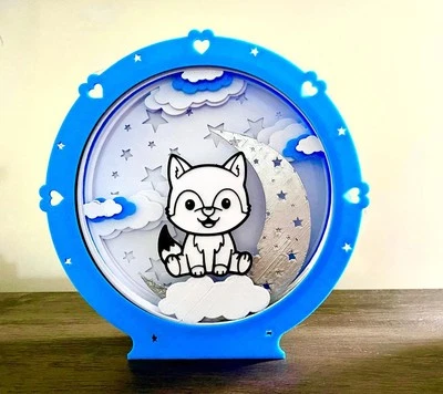 Wolf IllumiCut Lámpara 3D: The Will Animals tema transforma tu habitación  Foto 1 de 3