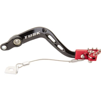 Tusk Aluminum Brake Pedal Red Tip For Beta 300 RR 2013-2019 - Image 1 of 2