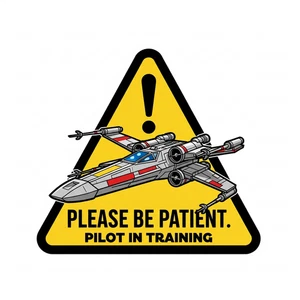 Calcomanía X-Wing Star Wars Piloto en Entrenamiento - Star Wars - 4" SERVICIO PREVIO Calcomanía - Imagen 1 de 2