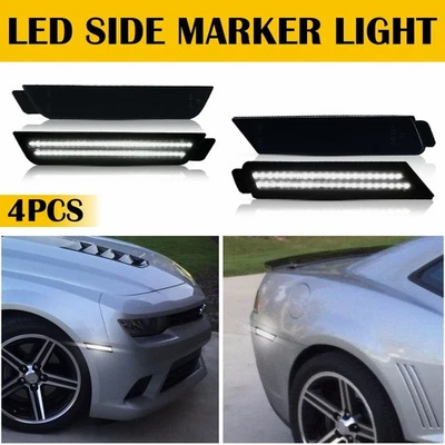 Se adapta a 10-15 Chevrolet Camaro blanco coche luces LED delanteras + traseras ahumadas Foto 1 de 4
